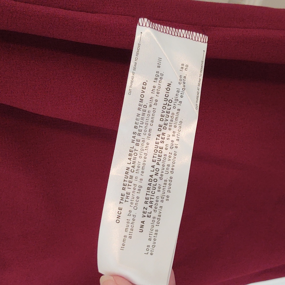 *SALE* NWT Dress The Population Burgundy Tiffany Dress Size L - Picture 6 of 11